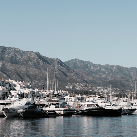 Get your glad rags on for dinner out in chi-chi Puerto Banus, just a short drive away