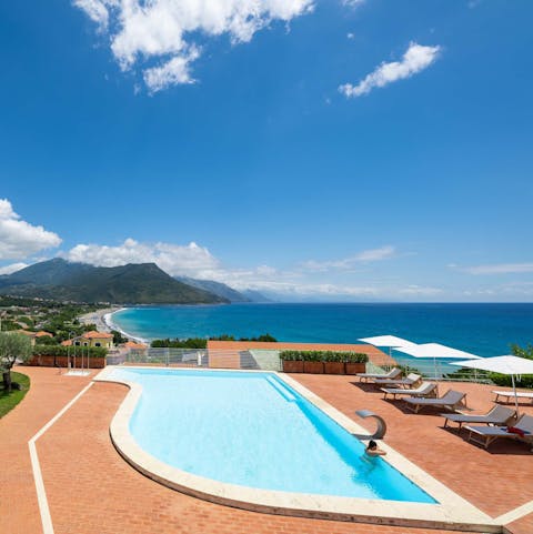 Take some time out to relax and enjoy the ocean views from the shared pool