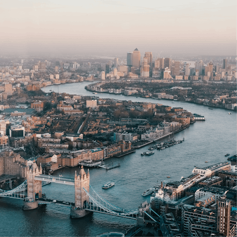 Enjoy sightseeing across central London – a short train ride away