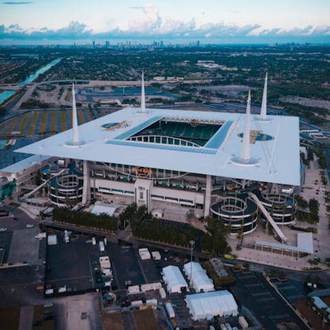 Catch a game or concert at Hard Rock Stadium, 12 minutes away