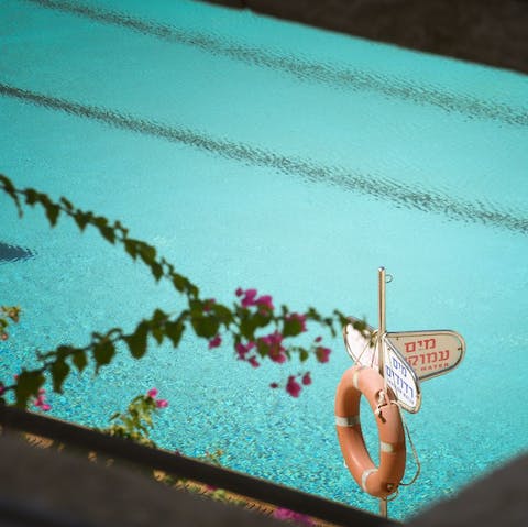 Go for a dip in the communal pool to get your summer started