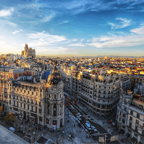 Discover Madrid, including the nearby Royal Palace