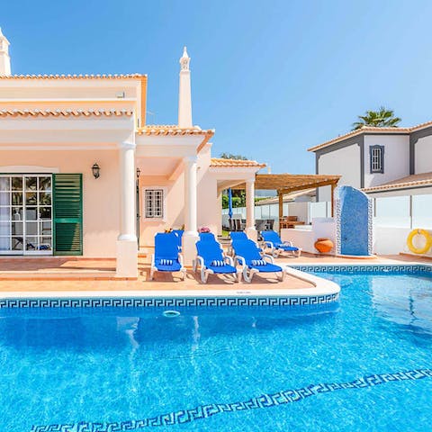 Soak up the sun from your poolside loungers
