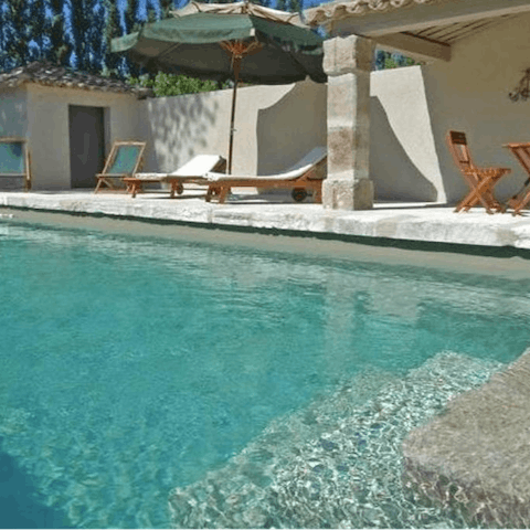 Swim in the pristine swimming pool