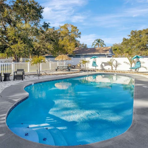 Spend the day chilling by the private pool