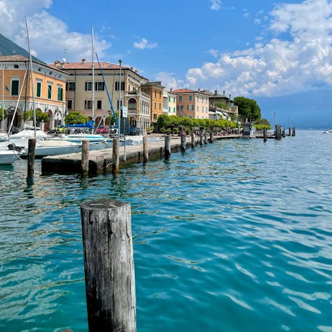Stay near the lakeside town of Gargnano, where you'll find restaurants and shops