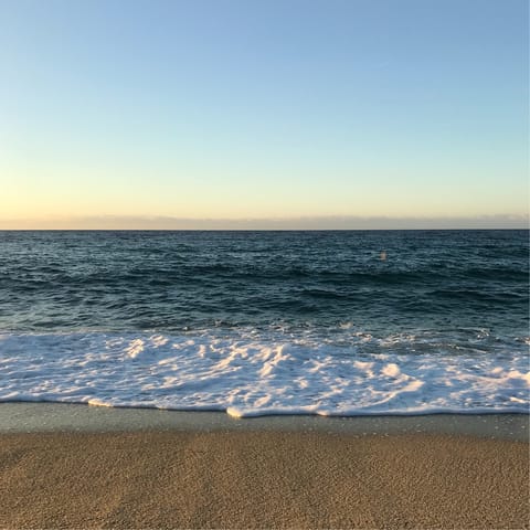 Stroll to the beach in under ten minutes and enjoy a day in the sun