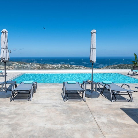 Swim laps in the private pool and see where the sea meets the shore