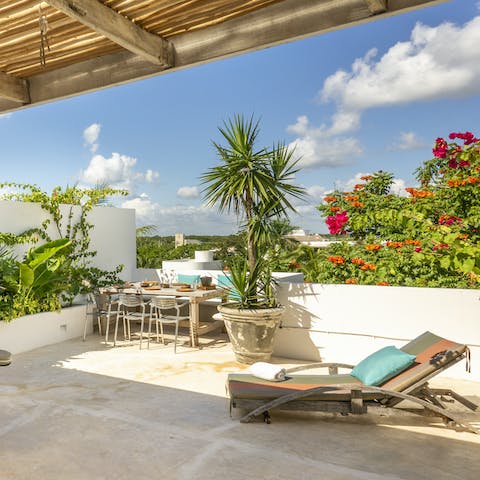 Savour Mexican-inspired meals on the roof terrace