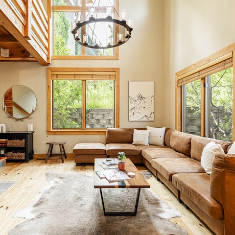Light the fire and gather for drinks and games in the living room