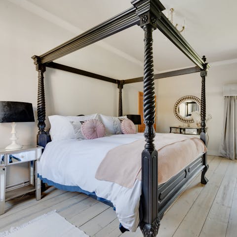 Drift off to sleep in the magnificent king-sized bed
