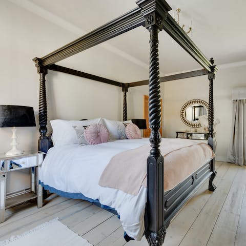 Drift off to sleep in the magnificent king-sized bed