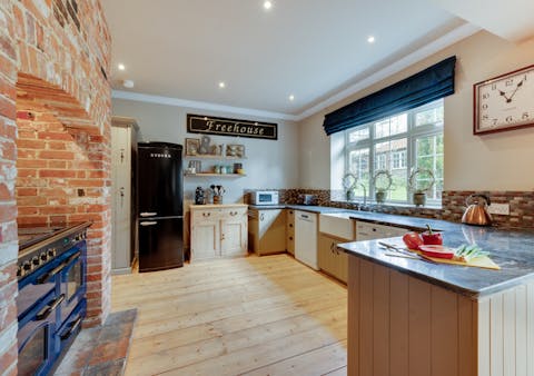 Cook up a feast on the range stove of the made-for-action kitchen