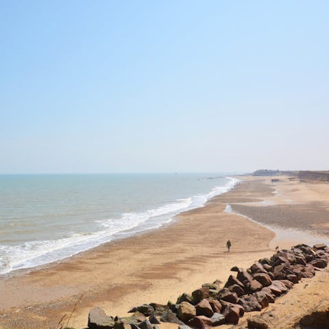Make morning strolls along nearby Happisburgh Beach part of your new routine