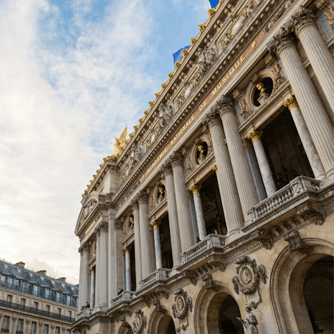 Enjoy a night at the opera – Palais Garnier is twenty minutes away