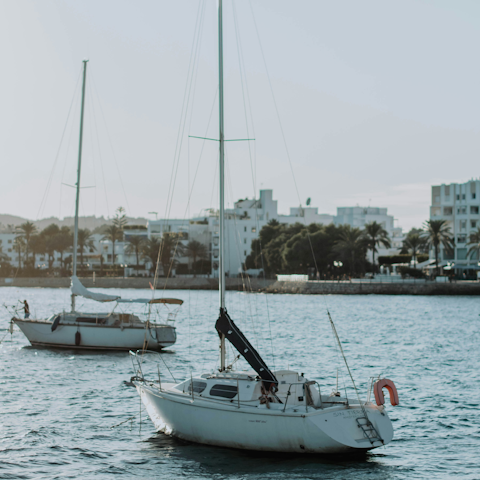 Stay a ten-minute drive from Santa Eulalia