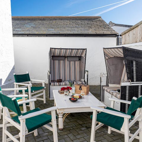Sit out on the patio for afternoon tea in the fresh air