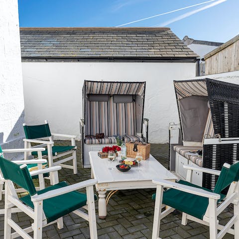 Sit out on the patio for afternoon tea in the fresh air