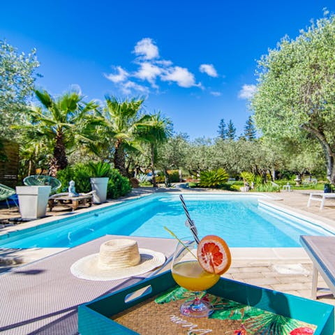 Sip Mimosas beside the pool