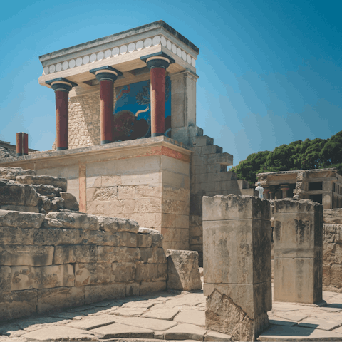 Spend the afternoon exploring the Minoan Ruins, just a short drive away