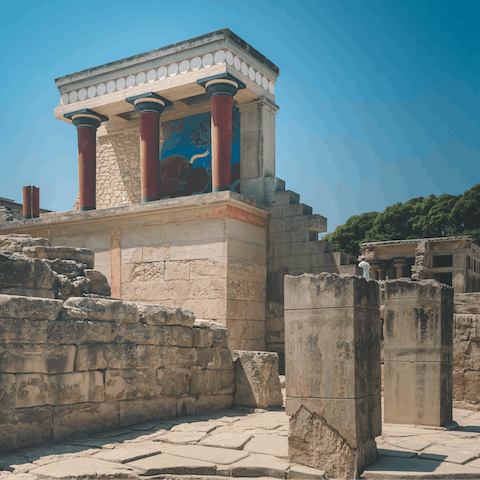 Spend the afternoon exploring the Minoan Ruins, just a short drive away