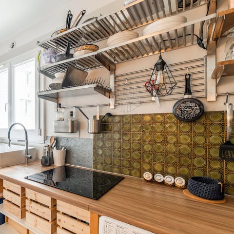 Prepare delicious meals in the fully-equipped kitchen