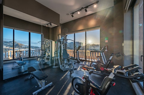 Admire views from the marina as you workout in the on-site gym