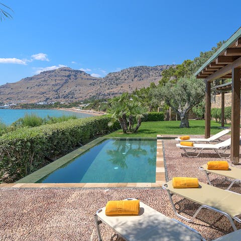 Cool off in the swimming pool in the heat of the day