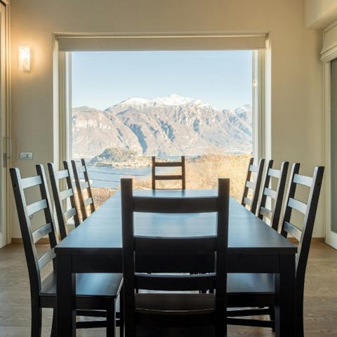 Enjoy incredible views while dining at home