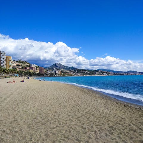 Spend sun-soaked days on the sandy beach, just 2 kilometres away