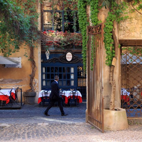Stay in a restored historic building just off Via Margutta, one of Rome's most famous streets