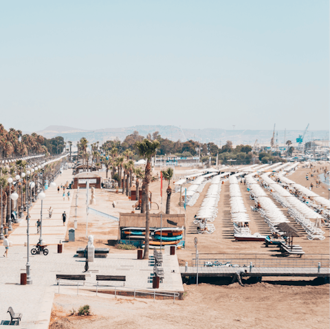 Go for a walk along the nearby promenade in Larnaca