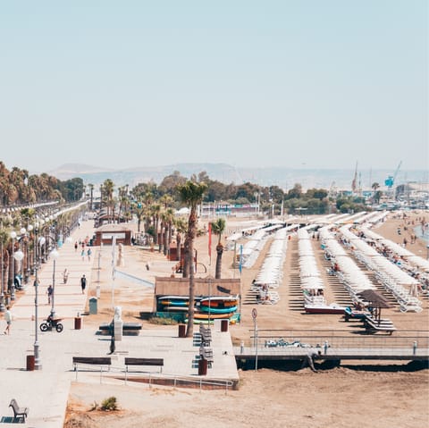 Go for a walk along the nearby promenade in Larnaca