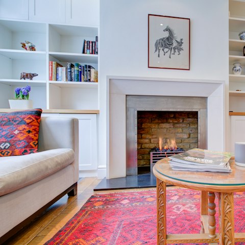 Spend a cosy evening curled up in front of the fire