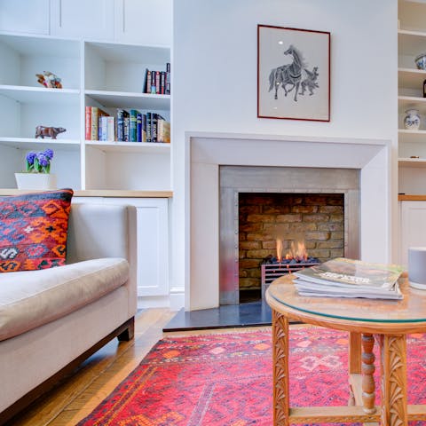 Spend a cosy evening curled up in front of the fire