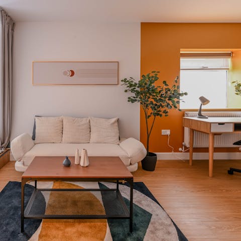 Enjoy a cosy evening at home or wander to a local restaurant