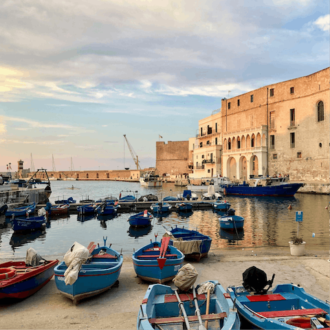 Explore Monopoli's beautiful sights, including the Porto Antico