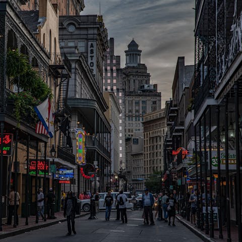 Explore the iconic French Quarter, just a five-minute walk away