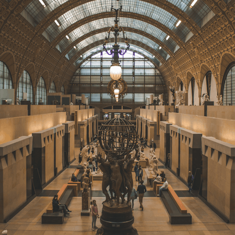 Take in world-class art at the Musée d’Orsay, just a short walk away
