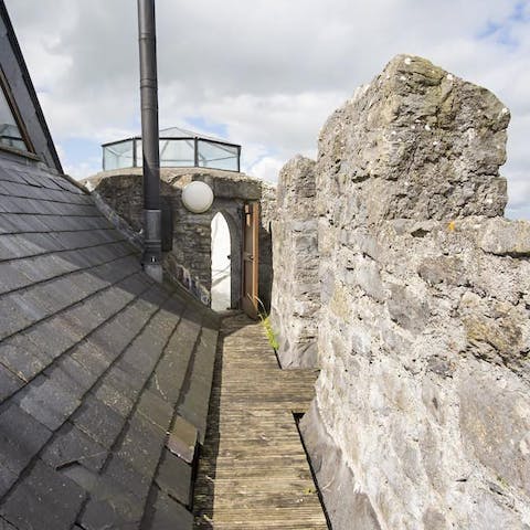 Take in the views over West Ireland from the battlements
