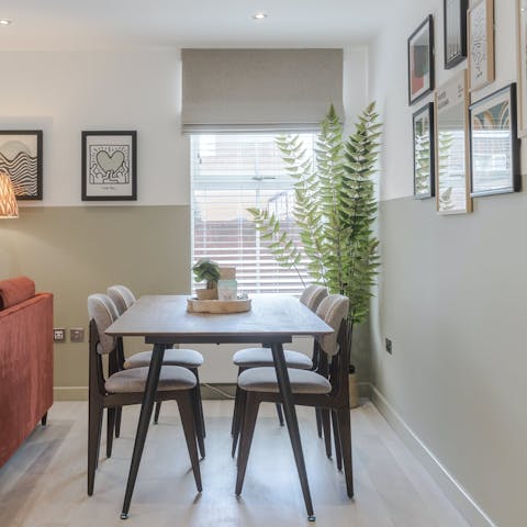 Bring back fish and chips and gather around the dining table for dinner