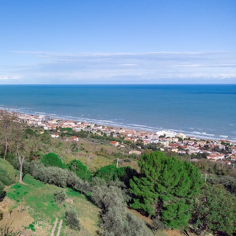 Spend the day stretched out on Silvi Marina's beach, 3km away