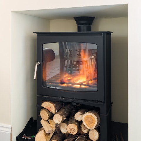 Fire up the wood burner on cool winter evenings