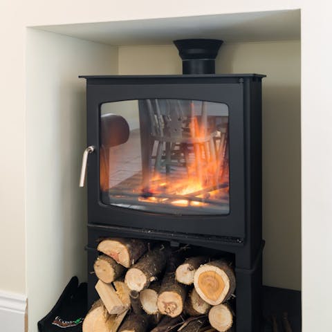 Fire up the wood burner on cool winter evenings