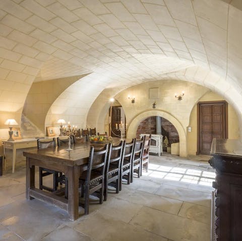 Enjoy atmospheric evenings in the old dining room