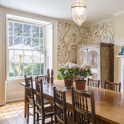 Feast together in the glorious dining space