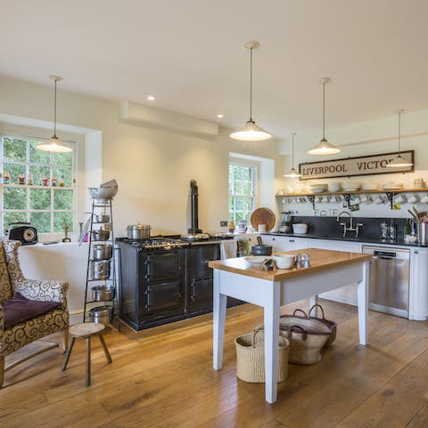 Take it in turns to cook using the coveted AGA