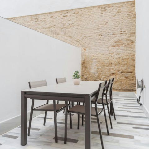Enjoy an alfresco meal in the privacy of your own terrace