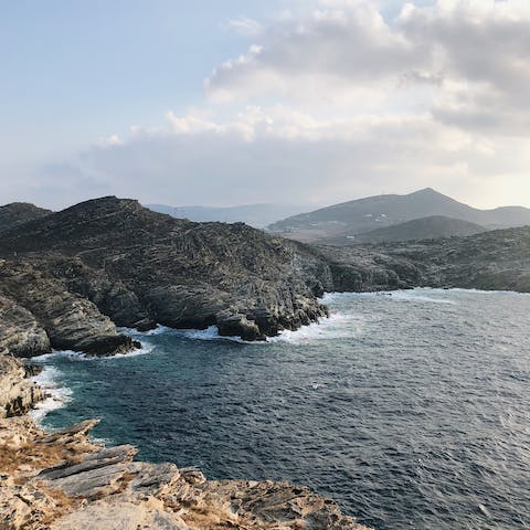 Stay in the picturesque village of Naoussa, Paros