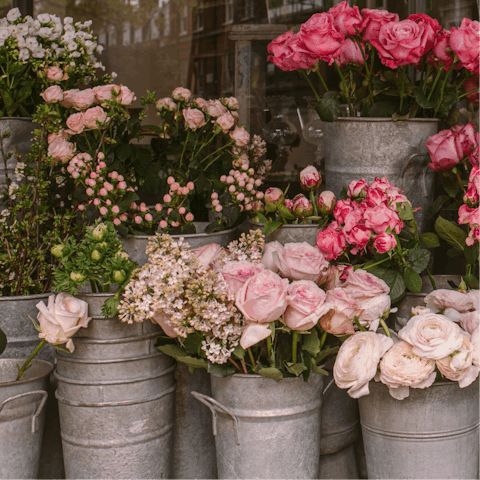 Pick up some flowers from Mercado do Bolhão, twelve minutes on foot